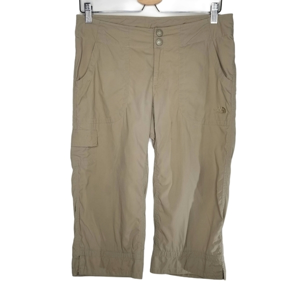 THE NORTH FACE Hiking‎ Low Rise Cargo Pants Nylon Capri Utility Drawstring Waist - Picture 1 of 16